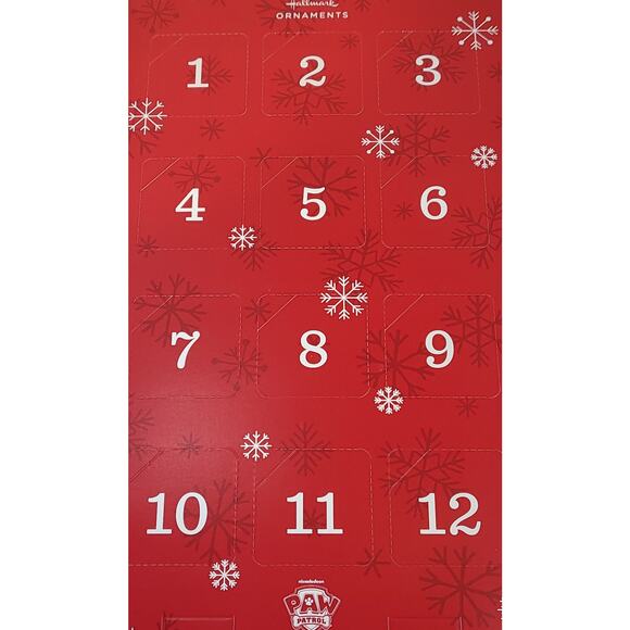 Hallmark PAW PATROL Countdown Calendar Tree 12 Mini Ornament Nwt - Picture 3 of 8